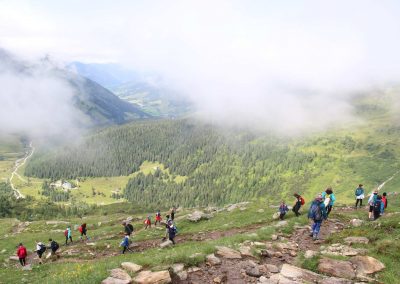 Wanderung zum Neubau beim Naturerlebniscamp 2020