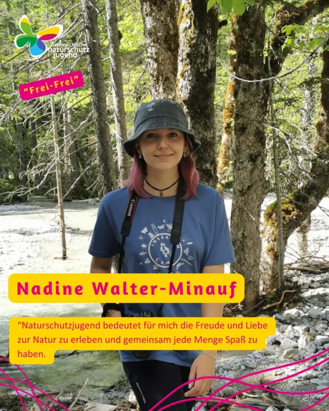 😊Frei-Frei 😊
Diese Woche dürfen wir euch Nadine Walter-Minauf vorstellen:
🦋 Bei der ÖNJ seit: Ende 2022
🦋 Lieblingstier auf önj-Ökoinsel: Libelle
🦋 Lieblingspflanze auf önj-Ökoinsel: Schilf
🦋 Tätigkeiten: Amphibienzaun, Renaturierung und viele kleine verschiedene Tätigkeiten
🦋 Mein spaßig-schönster önj-Moment: Da gibt’s viele 🙂 Aber die CNC 2023 war super lustig und generell die Teamtage im Büro und immer, wenn wir auf der Ökoinsel Kainischmoos unterwegs sind 🙂

DANKE liebe Nadine für deinen wertvollen Einsatz mit Leidenschaft während der Amphibienschutzaktion und dein tatkräftiges mit anpacken bei diversen önj-Ökoinsel Einsätzen! ❤️
📸: önj-Team
.
.
.
#Naturschutzjugend #oenj #oenjsteiermark #freifrei #freiwilligenarbeitt #ehrenamt #ehrenamtverbindet #team